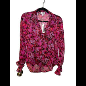 Steve Madden Dark fuchsia Chiffon Blouse -  size SMALL - NWT